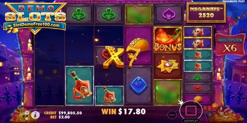 Slot Demo memiliki simbol pengganda acak.
